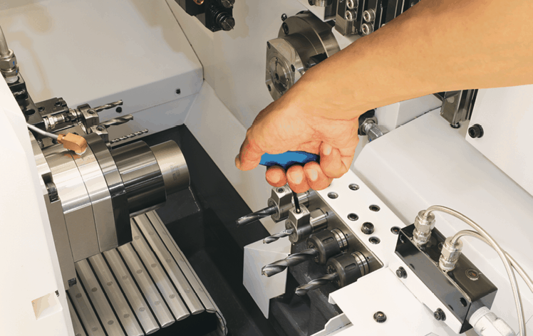 Big Kaiser hydro- clamping tool holder system for Swiss-type lathes