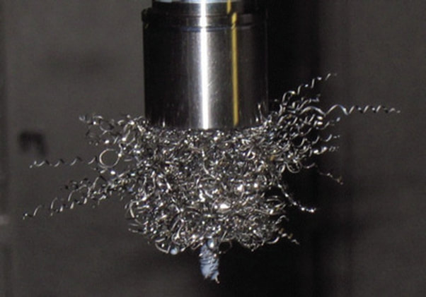 Cut Tap Rats nest of chips around spindle